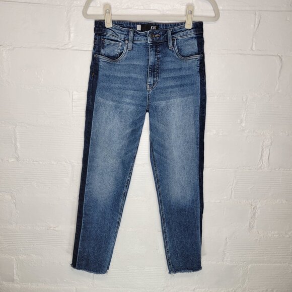 Kut From The Kloth Women's Size 4L Jeans Elizabeth Fab Ab Ankle Straight Leg - Picture 1 of 8